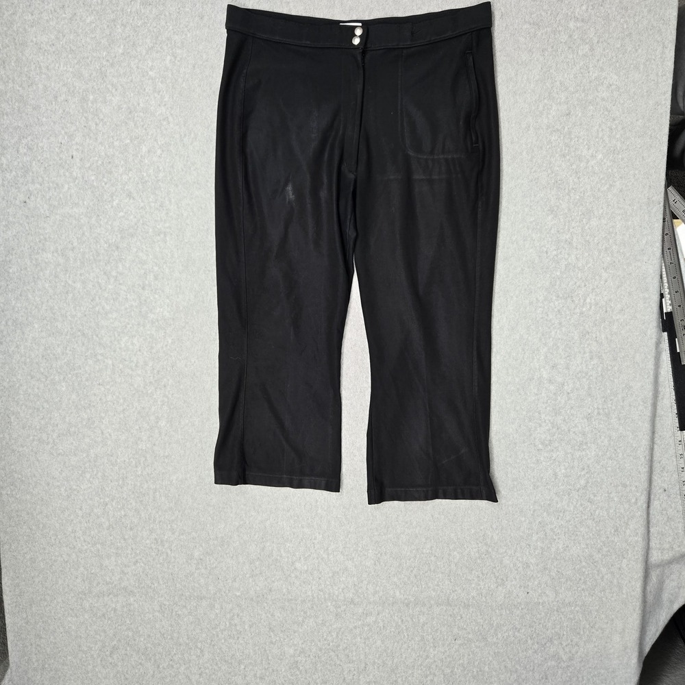 Nike Women Activewear Pants XL (16-18) Black Capri Dri-Fit 23" Y2K READ
